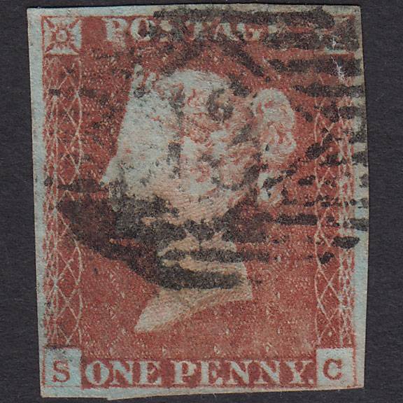 GB QV 1841 1d Red-brown (Plate 67) SG8-B1(1) SC GU nr 4M London IS 13