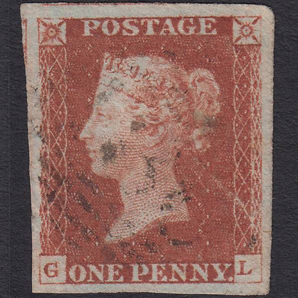GB QV 1841 1d Pl 64 SG8-B1(1) GL GU Missing Imprimatur 4 Good Margins