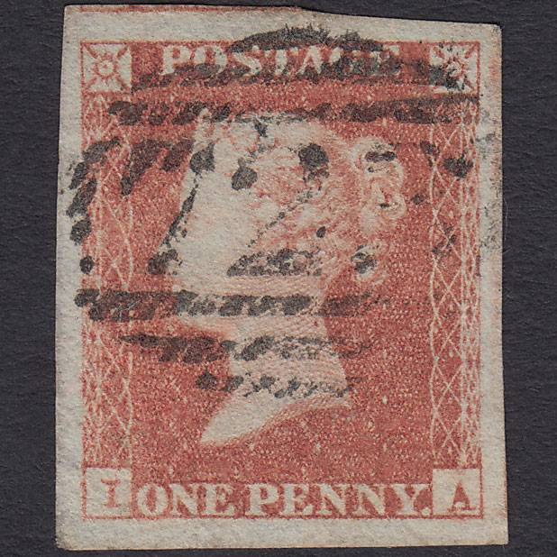 GB QV 1841 1d (Plate 96) SG8-B1(1) IA GU 4 Good to Hugem Southampton 723