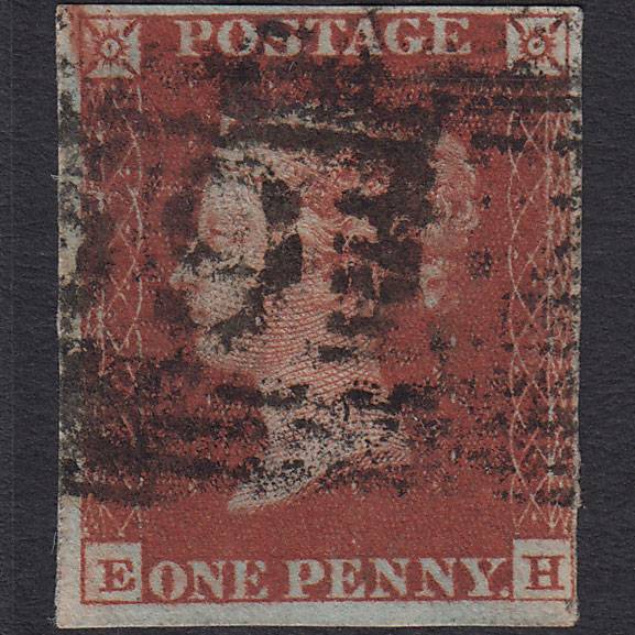 GB QV 1841 1d Deep Red-brown (Plate 54) SG10-B1(4) EH GU nr 4M Scotland