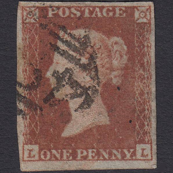 GB QV 1841 1d Red-brown (Plate 91) SG8-B1(1) LL 4 Margins