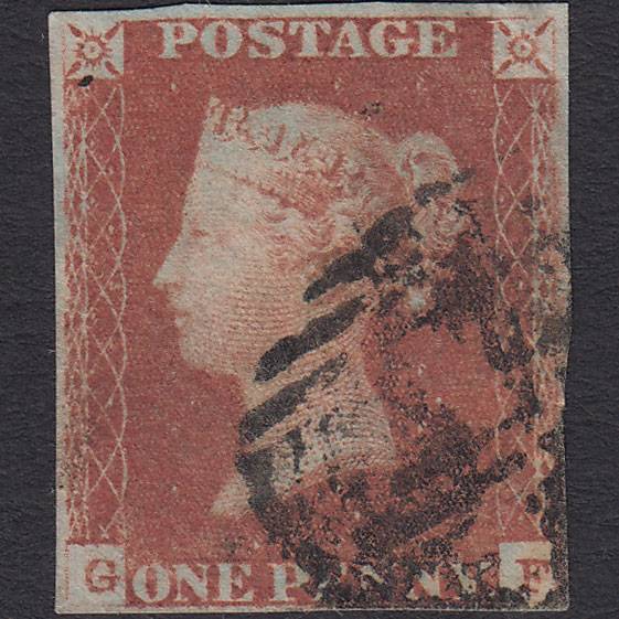 GB QV 1841 1d Red-brown (Plate 78) SG8-B1(1) GF GU nr 4 Margins