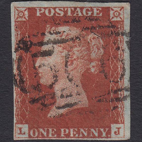 GB QV 1841 1d Red-brown (Plate 61) SG8-B1(1) LJ GU 4 Margins