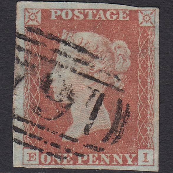 GB QV 1841 1d Red-brown (Plate 72) SG8-B1(1) EI FU 4 Margins Harling 791