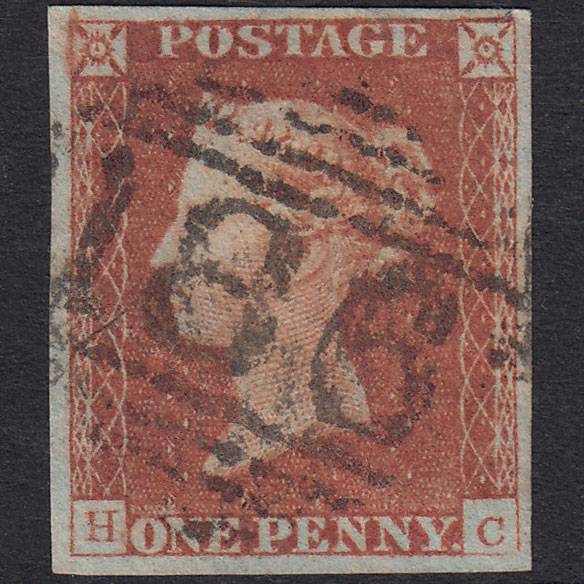 GB QV 1841 1d Plate 76 SG8-B1(1) HC FU 4 Good Margins Dublin 186