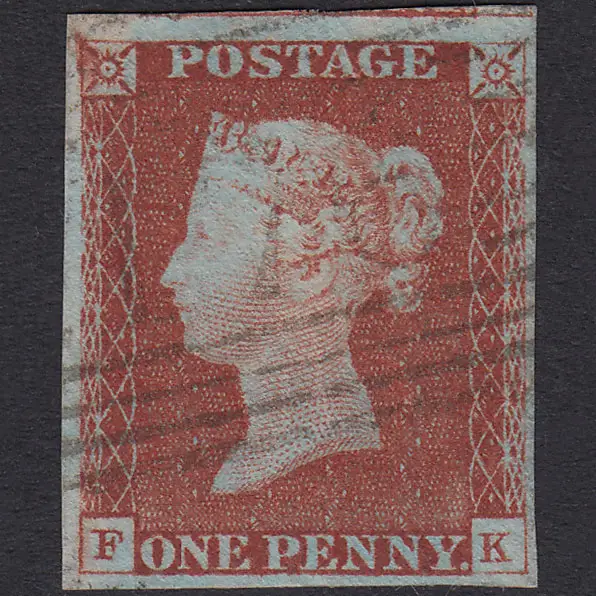GB QV 1841 1d Plate 59 SG8-B1(1) FK VFU 4 Good Margins Helensburgh 176