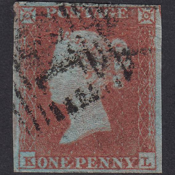 GB QV 1841 1d Red-Brown Plate 131 SG8-B1(1) KL GU Ornament