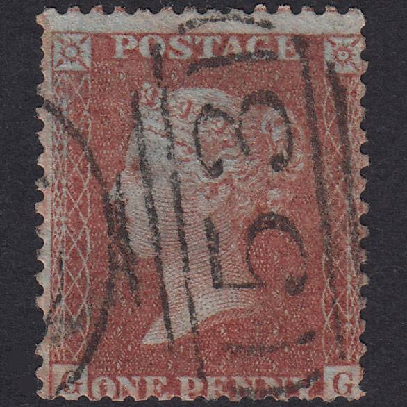 GB QV 1855 1d Red-Brown Plate 26 SGC7(1) GG GU Bath 53