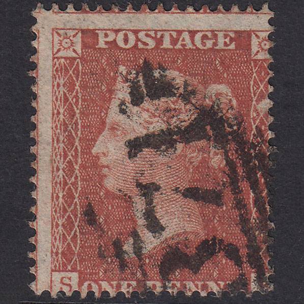 GB QV 1855 1d Red-Brown Plate 6 SG21-C4(1) SK GU Parsonstown 371