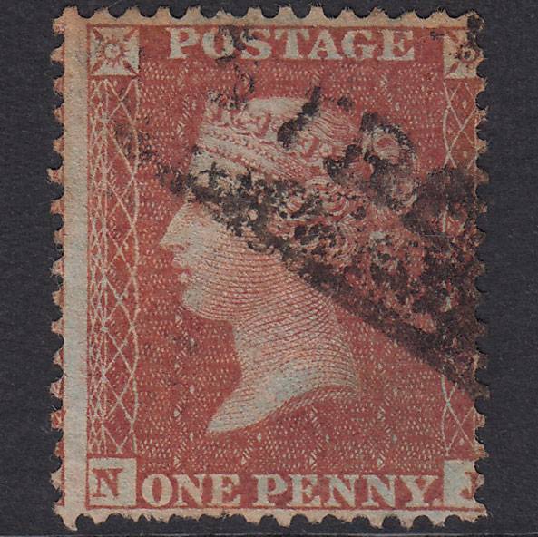 GB QV 1855 1d Red-Brown Plate 10 SGC6(1) NJ PU Scots Local Cancel