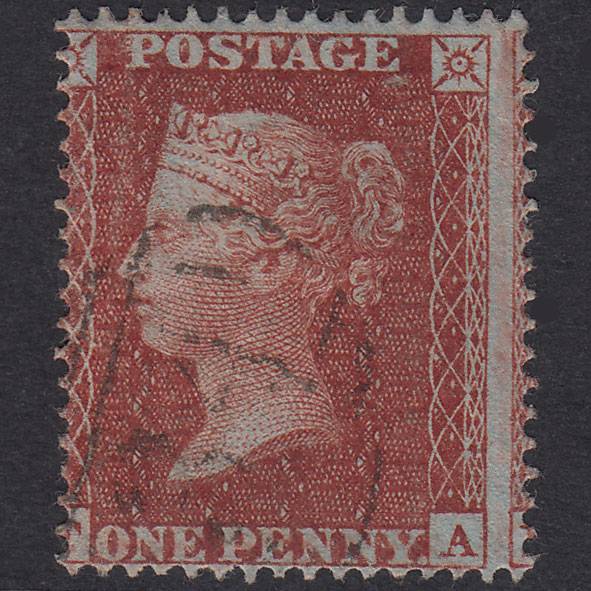 GB QV 1855 1d Red-Brown Plate 8 SG26-C5(1) FA VFU Light Cancel