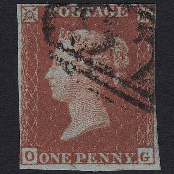 GB QV 1841 1d (Plate 160) SG8-B2(1) OG FU Bury ST Edmunds 97 4M Imperf