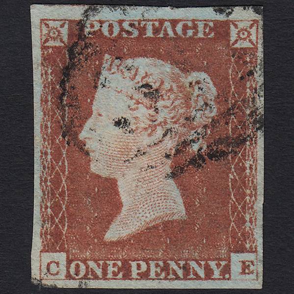 GB QV 1841 1d Red-brown (Plate 66) SG8-B1(1) CE FU Light Cancel 4M Imperf