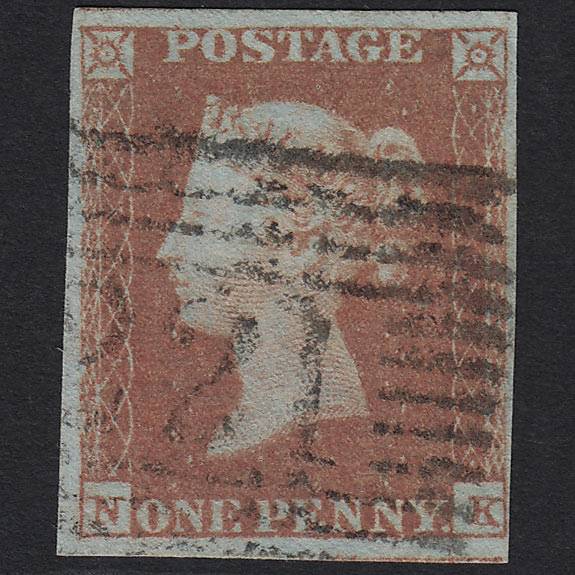 GB QV 1841 1d Red-brown (Plate 87) SG8-B1(1) NK VFU Leith 221 4M Imperf