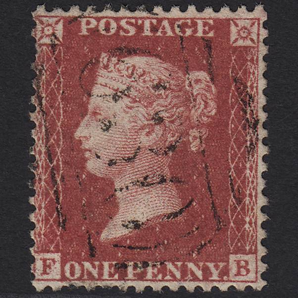 GB QV 1857 1d Rose-red (Plate 43) SG40-C10(1) FB GU Preston Brook 630