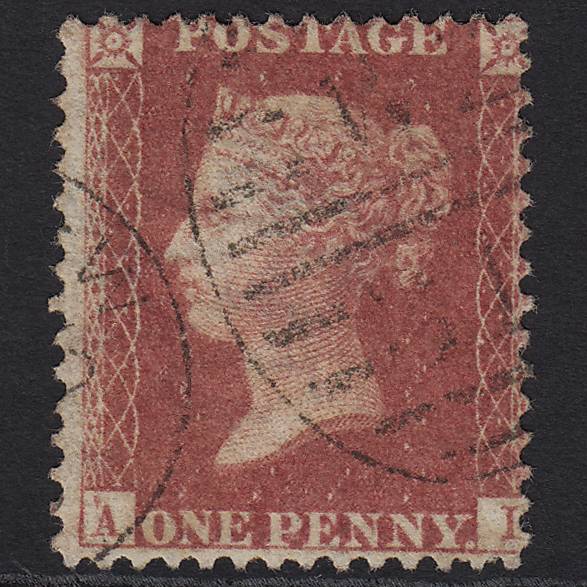 GB QV 1857 1d (Plate 59) SG40-C10(1) AI VFU Missing Imprimatur Constant Var