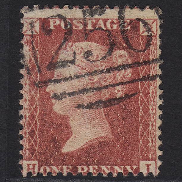 GB QV 1857 1d (Plate 27) SG40-C10(1) HI FU Missing Imprimatur Dorchester 256