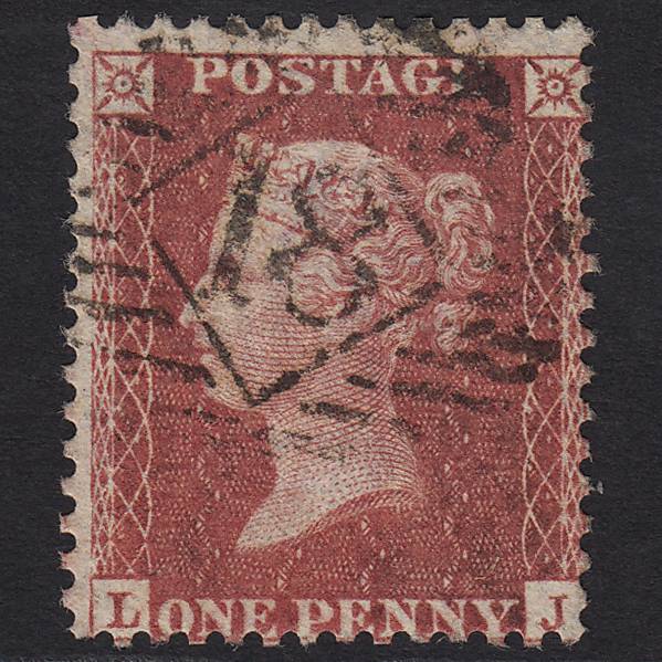 GB QV 1857 1d Rose-red (Plate 34) SG40-C10(1) LJ FU London IS 18