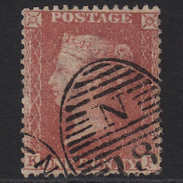 GB QV 1857 1d Rose-red (Plate 55) SG40-C10(1) KF GU London D&S N18 Cancel