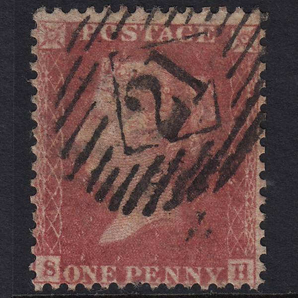 GB QV 1857 1d Rose-red (Plate 55) SG40-C10(1) SH GU London IS 21