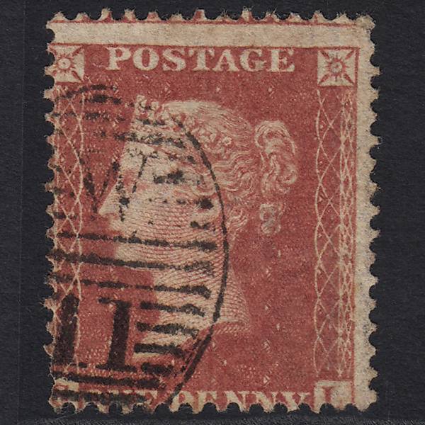GB QV 1857 1d Rose-red (Plate 60) SG40-C10(1) SL FU London D&S W11 Misperf