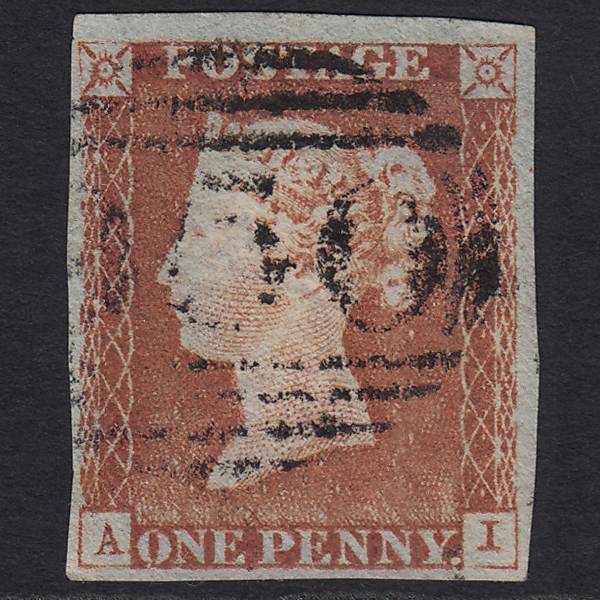 GB QV 1841 1d Pl 60 SG9-B1(3) AI FU Missing Imprimatur 4M Kenilworth 950