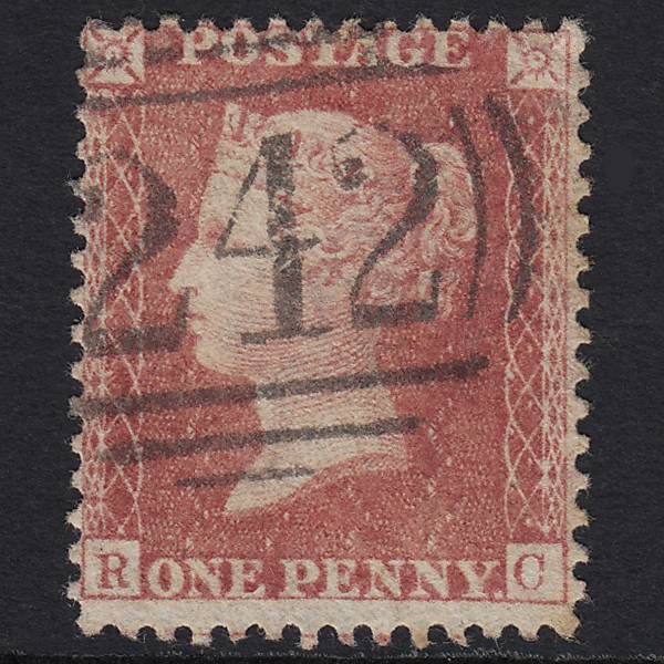 GB QV 1857 1d Rose-red (Plate 46) SG40-C10(1) RC GU Derby 242