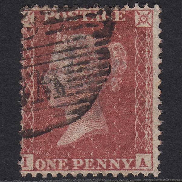 GB QV 1857 1d Rose-red (Plate 36) SG40-C10(1) IA GU London D&S Cancel