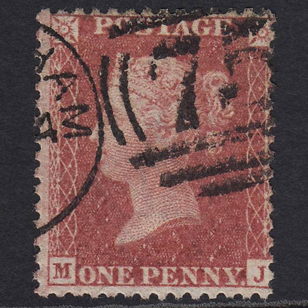 GB QV 1857 1d Rose-red (Plate 57) SG40-C10(1) MJ GU Birmingham 75