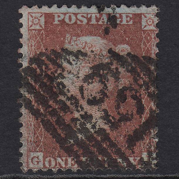 GB QV 1855 1d Red-brown (Plate 17) SGC6(1) GI GU Glasgow 159