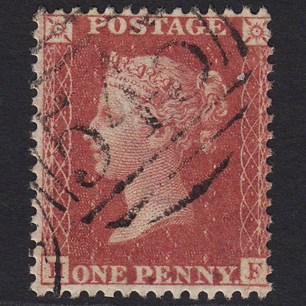 GB QV 1857 1d Rose-red (Plate 56) SG40-C10(1) HF FU Newcastle 545