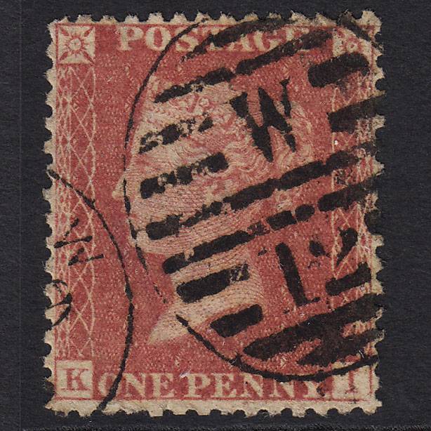 GB QV 1857 1d (Plate 66) SG40-C10(1) KI GU London D&S W12 Well Centred