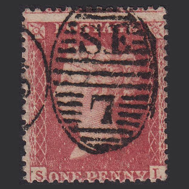 GB QV 1857 1d (Plate 62) SG40-C10(1) Constant Variety SL FU London D&S SE7