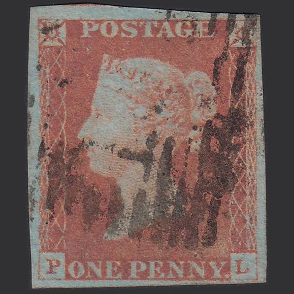 GB QV 1841 1d Red-brown (Plate 73) SG8-B1(1) PL FU 4M Imperf Scotland