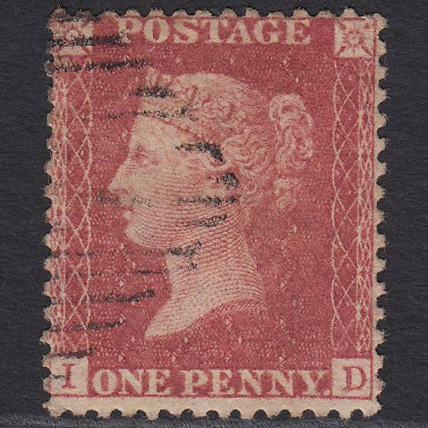 GB QV 1857 1d Rose-red (Plate 47) SG40-C10(1) ID FU Light Irish Cancel