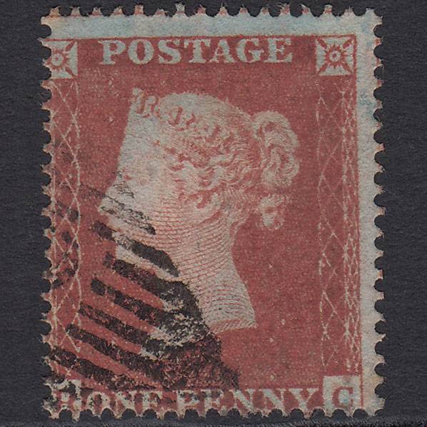 GB QV 1854 1d Red-brown (Plate 174) SG17-C1(1) RC FU Ireland