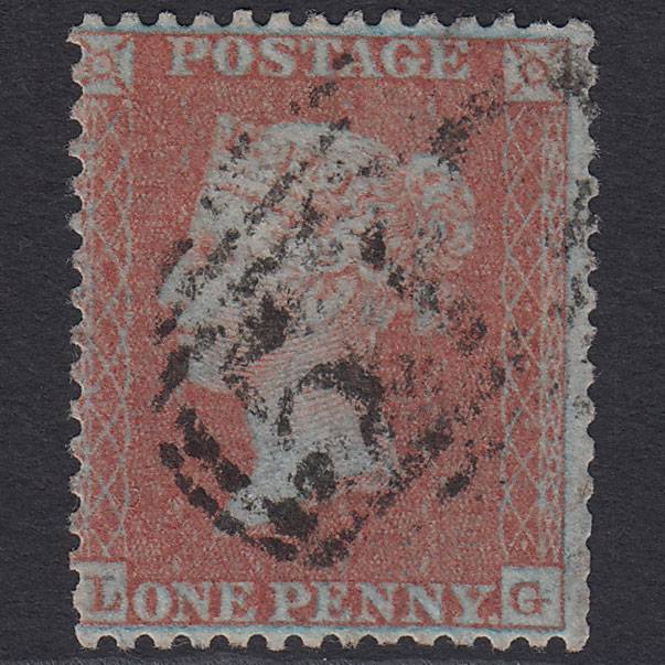 GB QV 1855 1d Red-brown (Plate 12) SGC6(1) LG GU