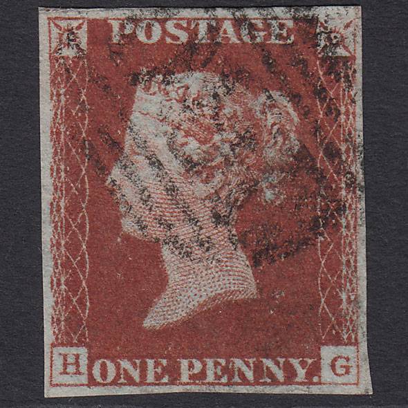 GB QV 1841 1d (Plate 58) SG10-B1(4) HG FU Missing Imprimatur Chester 180