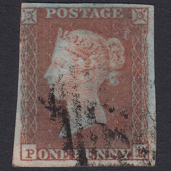 GB QV 1841 1d Red-brown (Plate 102) SG8-B1(1) PE GU nr 4 Margins