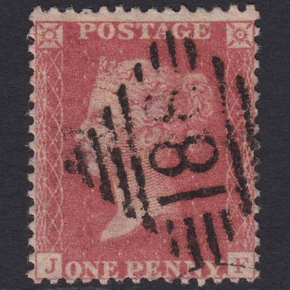 GB QV 1857 1d Rose-red (Plate 48) SG40-C10(1) JF FU Dublin 186