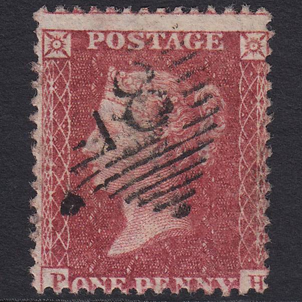 GB QV 1857 1d Rose-red (Plate 62) SG40-C10(1) PH FU Ballymoney 48 Misperf