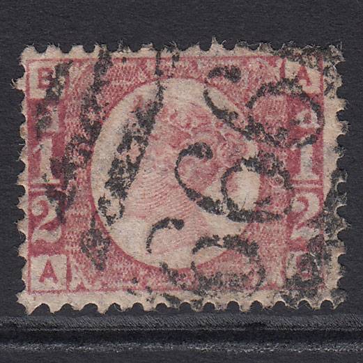 GB QV 1870 1/2d Rose (Plate 20) SG49-G4 AB FU Ryde Iow 666