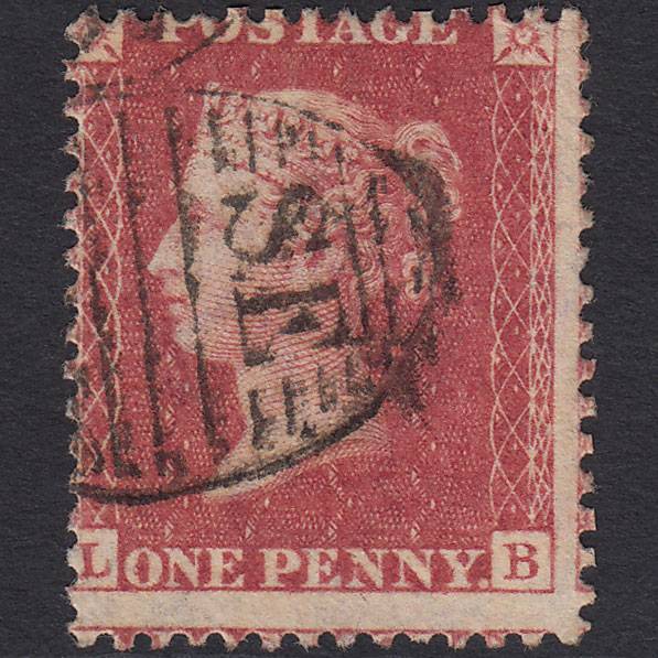GB QV 1857 1d (Plate 43) SG40-C10(1) LB FU London D&S Cancel Misperf