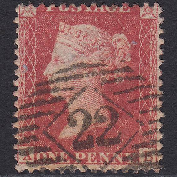 GB QV 1857 1d (Plate 43) SG40-C10(1) AB FU Missing Imprimatur London IS 22