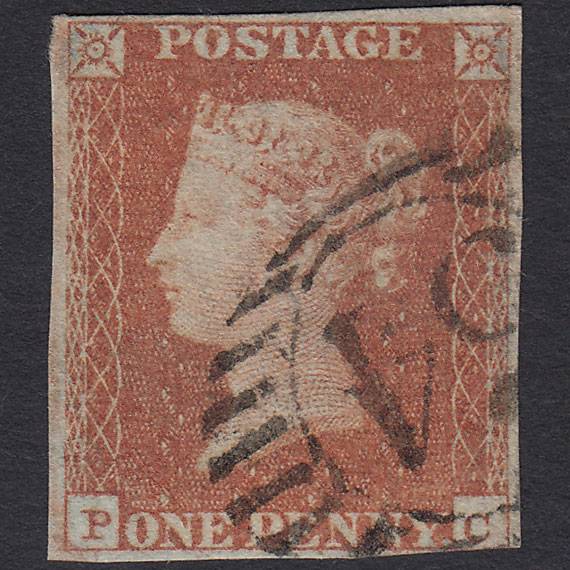 GB QV 1841 1d Red-brown (Plate 70) SG8-B1(1) PC FU nr 4M London D&S 54