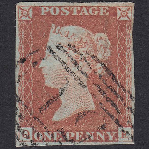 GB QV 1841 1d Red-brown (Plate 68) SG8-B1(1) QE GU 4 Margins