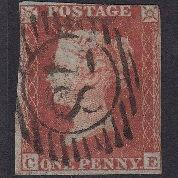 GB QV 1841 1d Red-brown (Plate 150) SG8-B2(1) CE GU London D&S 78