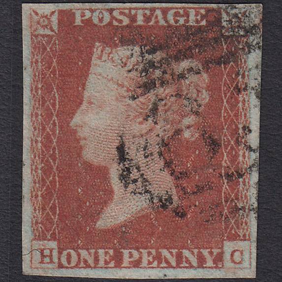 GB QV 1841 1d Red-brown (Plate 82) SG8-B1(1) HC FU 4 Margins