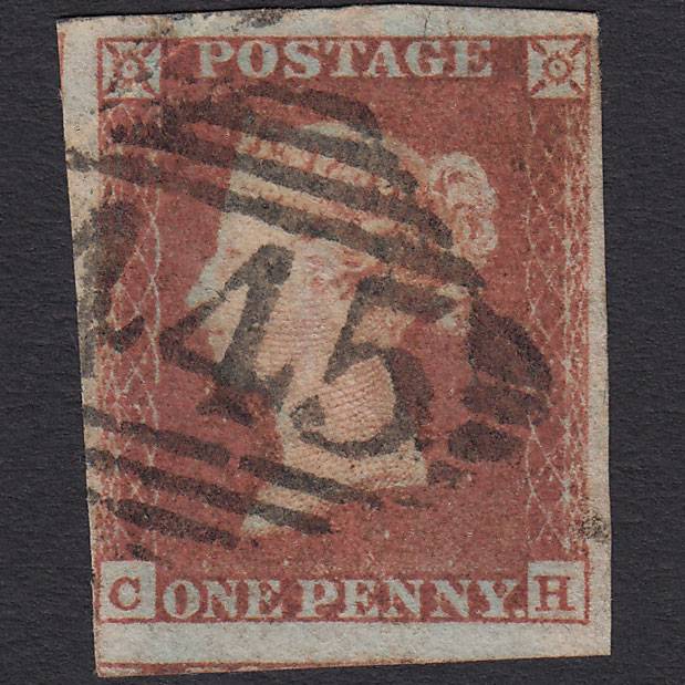 GB QV 1841 1d Red-brown (Plate 97) SG8-B1(1) CH GU 4 Margins Waterford 445