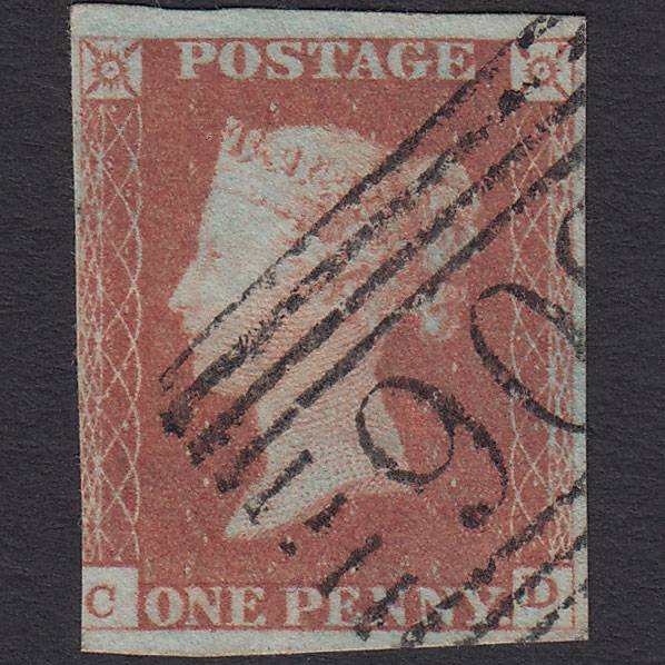 GB QV 1841 1d Red-brown (Plate 72) SG8-B1(1) CD FU 3 Margins